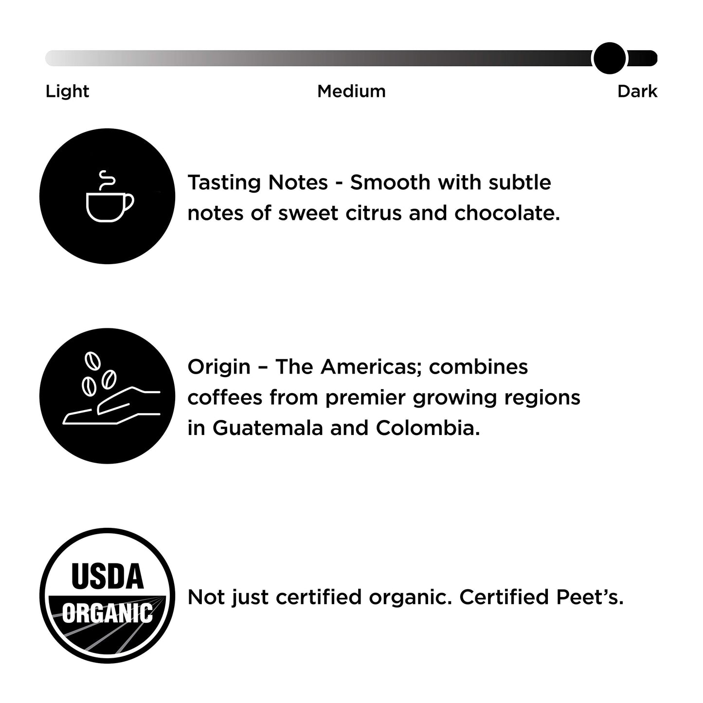 Peet'S Coffee Organic Alma De La Tierra, Dark Roast, 16 Count Single Serve K-Cup Coffee Pods For Keurig Coffee Maker