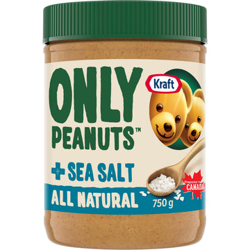 Kraft All Natural Peanut Butter with Sea Salt 750g | 26.5oz {Imported from Canada}