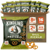 Kindling Protein Pretzels - Dill-Pickle | Protein-Packed Snack Size Bags | Kosher | 8-9g Protein Per Serving | No Artificial Fla