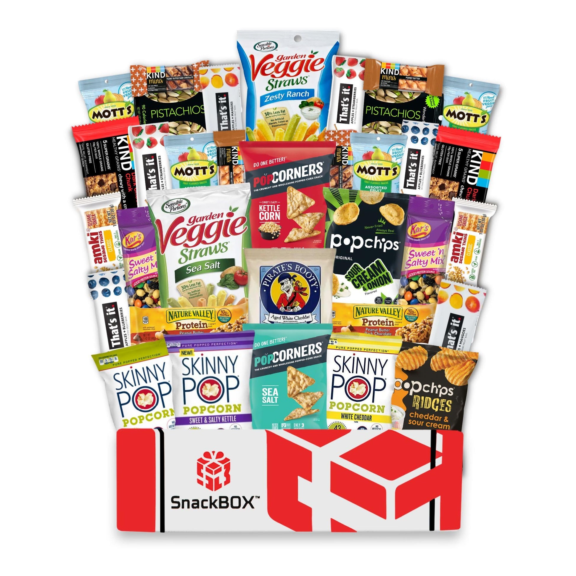 Snack BOX Gluten Free Healthy Care Package (34 Count) Halloween, Teachers, Back to School, College, Students, Exams, Gift Basket