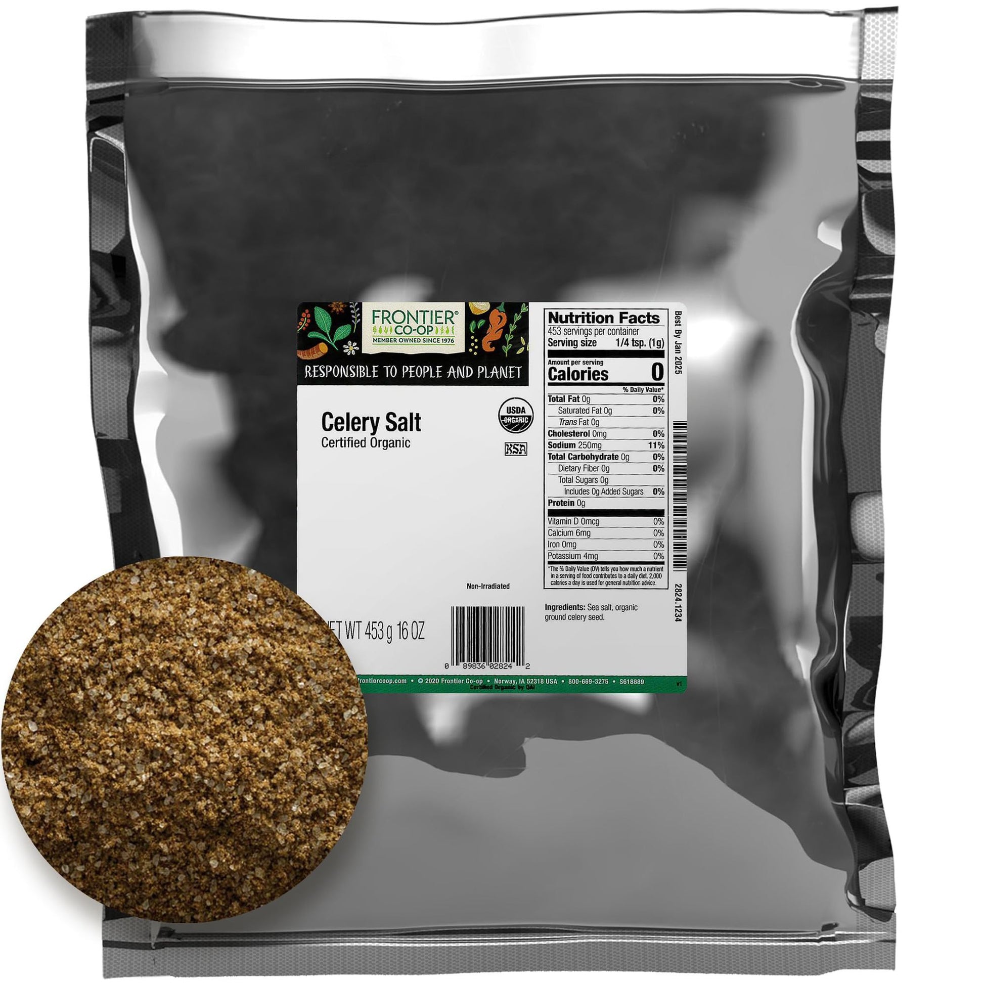Frontier Co-Op Organic Celery Salt 1Lb