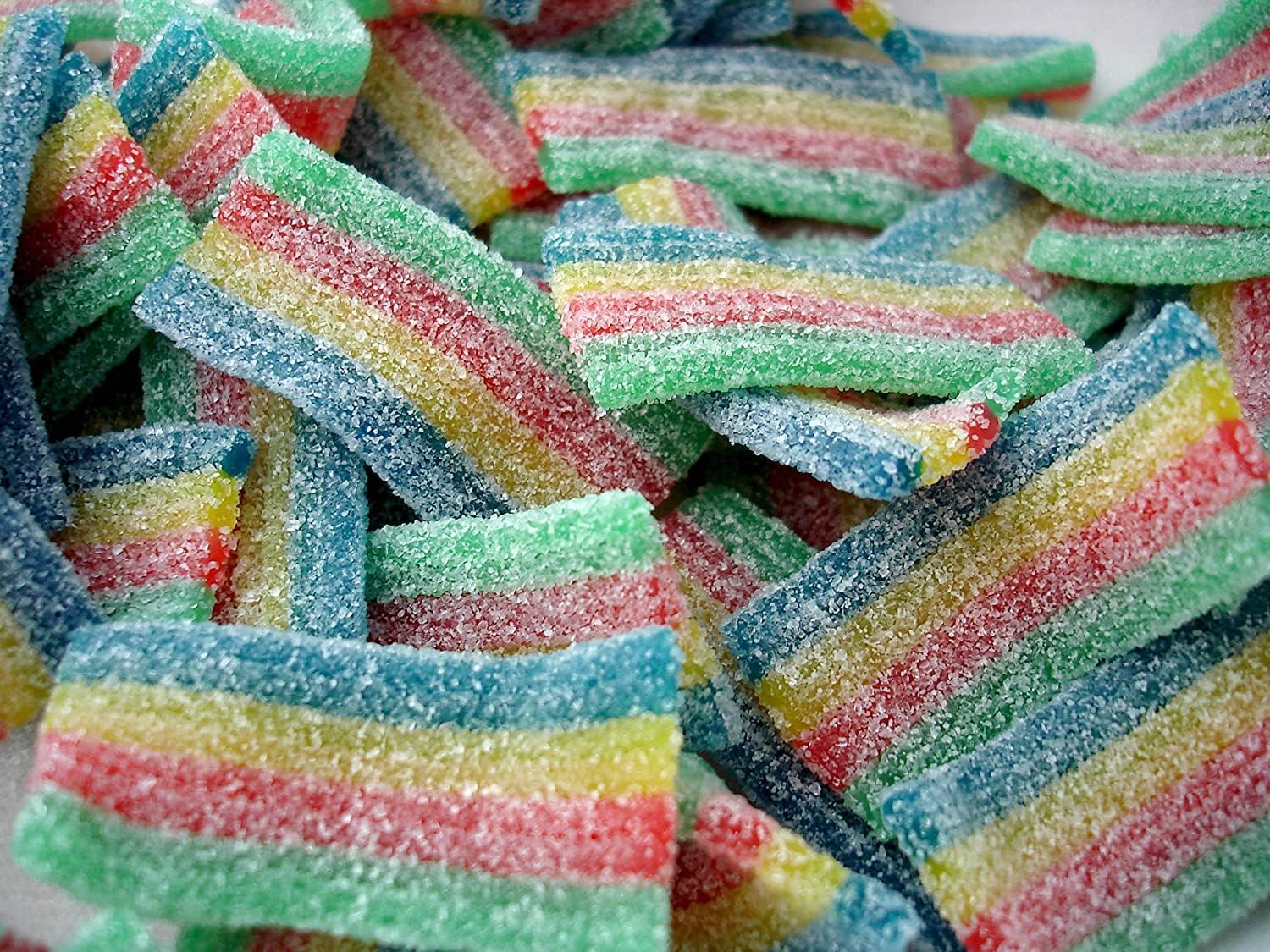Smarty Stop Every Sour Belts Flavor Gummy Candies 1 Pound (Quatro Mini Bite)
