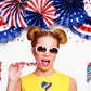 Patriotic Twist Lollipop, Usa Red, Blue, & White Mixed Fruit Flavor, Individually Wrapped, 3'' Inch Sucker (24-Pack)