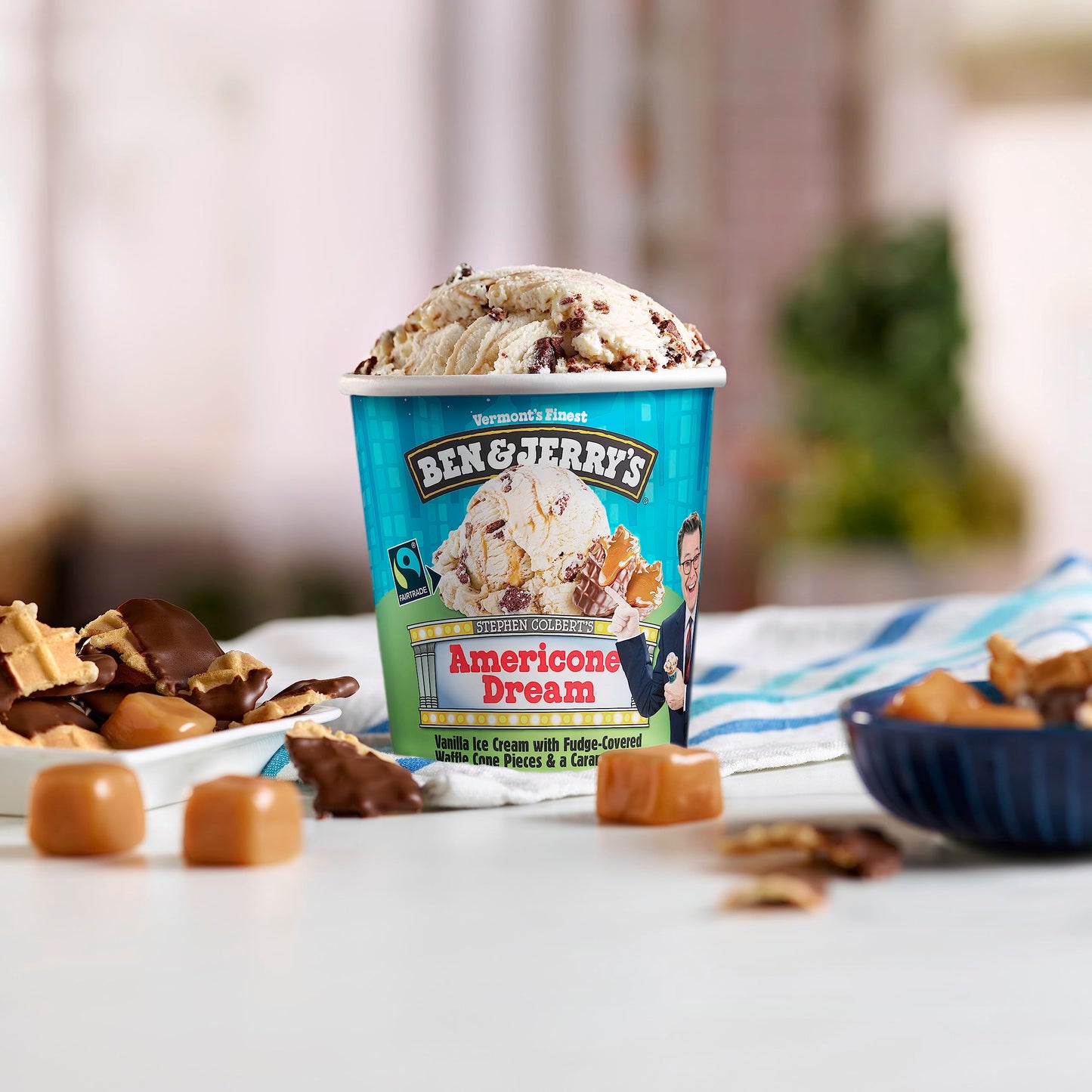 Ben & Jerrys Americone Dream Vanilla Ice Cream Pint Non-GMO 16 oz