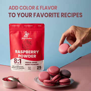 Jungle Powders Freeze Dried Raspberry Powder 7 Ounce Bag, Powdered Unsweetened Freeze Dried Raspberries, Additive, Filler, And G