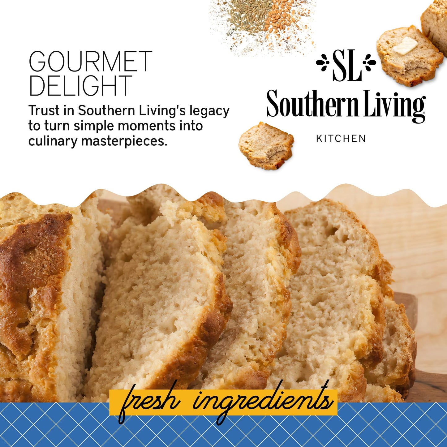 Southern Living Gourmet Malt-Inspired Bread Mix, Easy-To-Bake Delight, Perfect For Potlucks & Parties, Dessert Bread, 1 Mix
