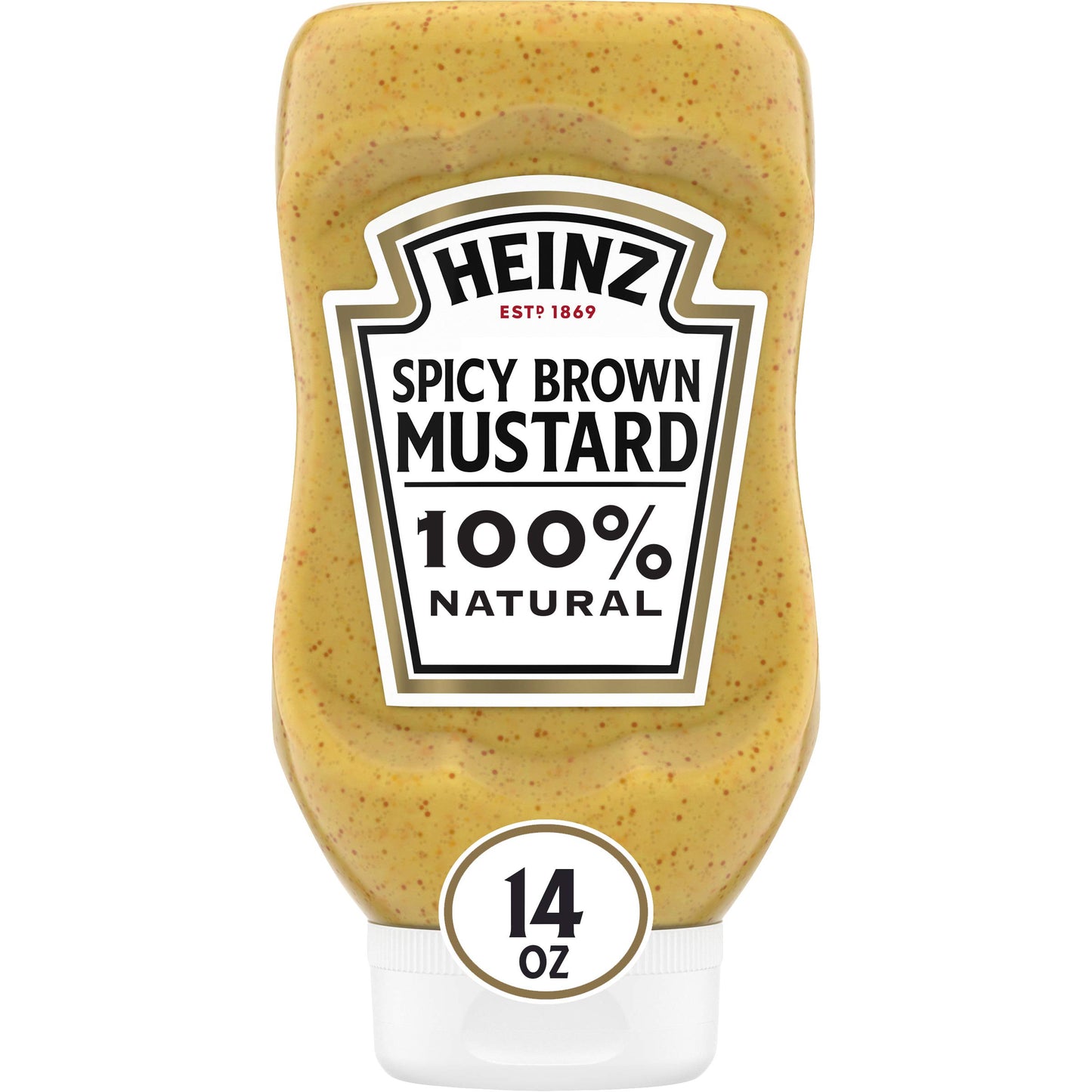 Heinz Spicy Brown Mustard (14 oz Bottles, Pack of 6)