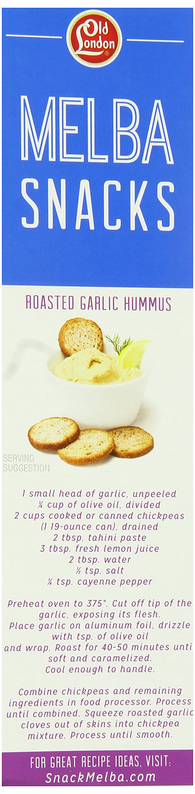 Old London Melba Snacks, Roasted Garlic, 5.25 Ounce (Pack of 12)