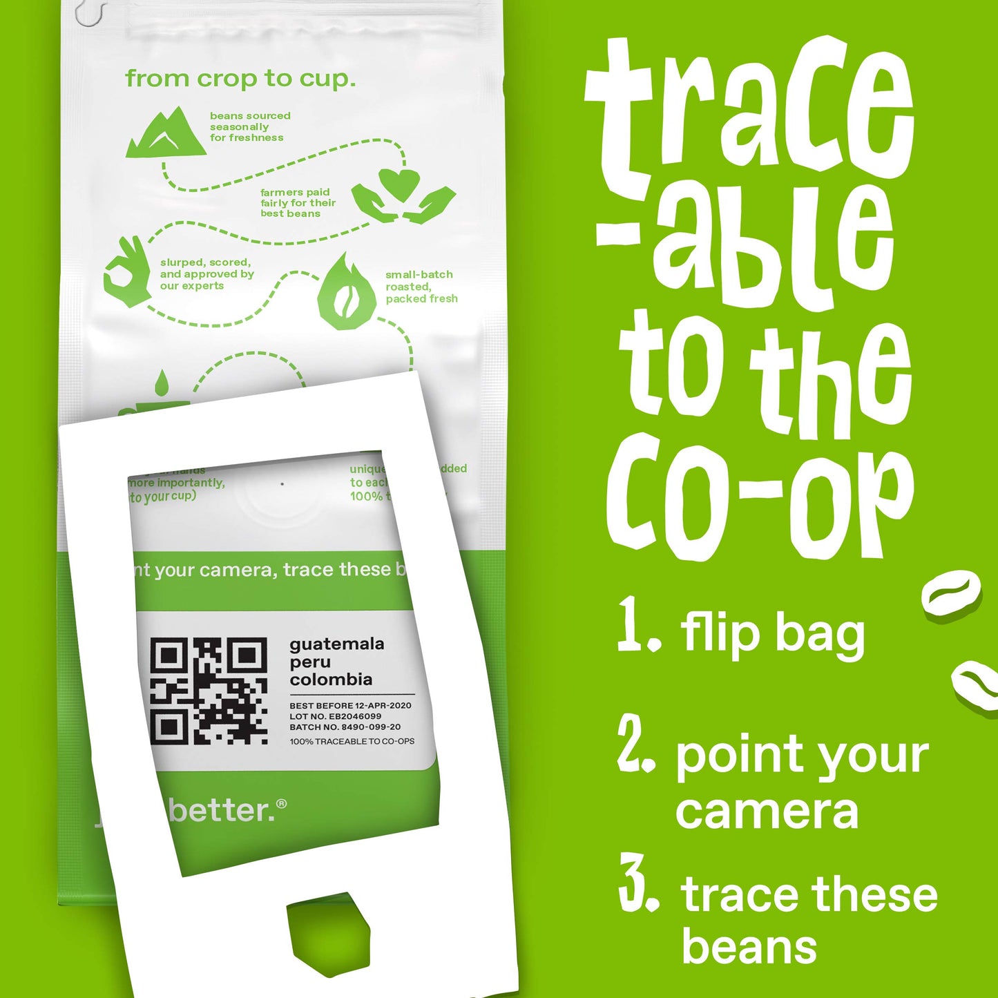 Ethical Bean Fairtrade Organic Coffee, Classic Medium Roast, Whole Bean Coffee (12 Oz Bag), Classic Medium Roast, 0.75 Lb