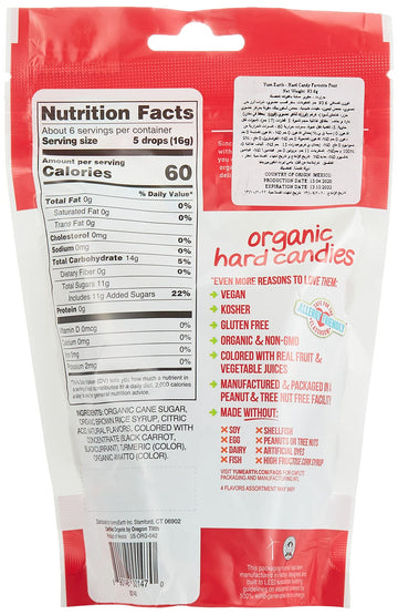 Yummy Earth Organic Candy Drops Freshest Fruit, 3.3 Ounce
