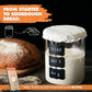 Oscars Bakery Sourdough Starter Jar Kit – 40 oz Glass Crock with Lid, Includes Accessories & Recipe for Bread Baking