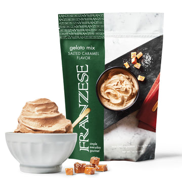 Franzese Salted Caramel Gelato Mix | Imported From Italy | Enjoy A Homemade Treat In Minutes | Easy To Use, Just Add Milk & It'S