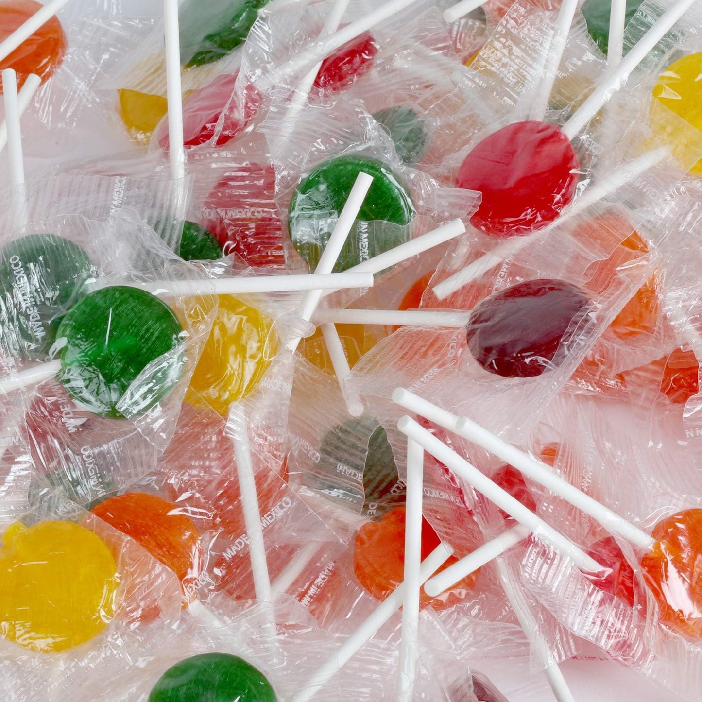 Lollipops Individually Wrapped - 5 Pounds - Halloween Classic Flat Lollipops for Kids - Round Lolly Pops - Assorted Fruit Flavor