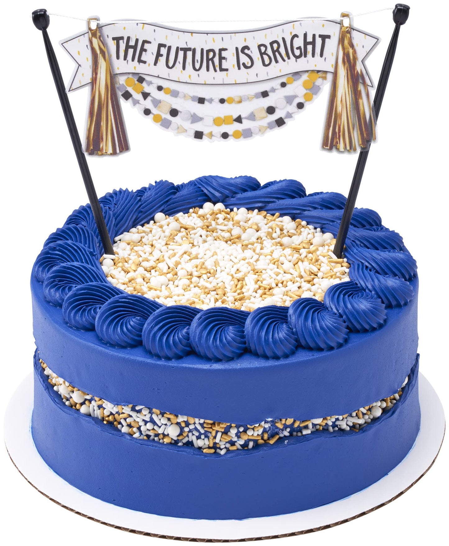 DecoPac Gold Celebration Wishes Fusion Mix Sprinkles  26oz  Shaped Candy Sprinkles in Handheld Container  Edible Decorations For Celebration Cakes  Cupcakes  Cookies and Donuts