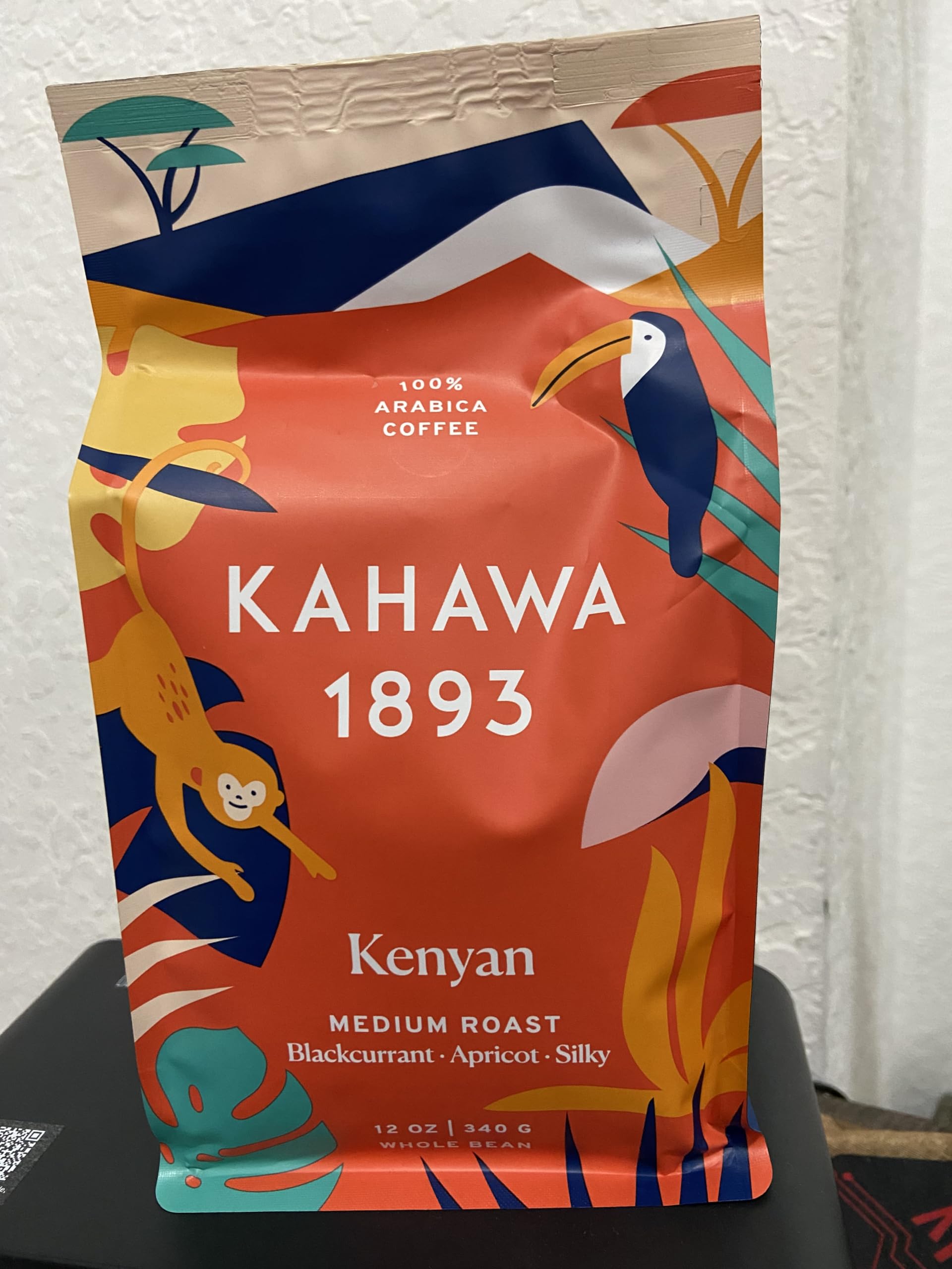 KAHAWA 1893 Whole Coffee Beans Kenya Single Origin Medium Roast 12oz