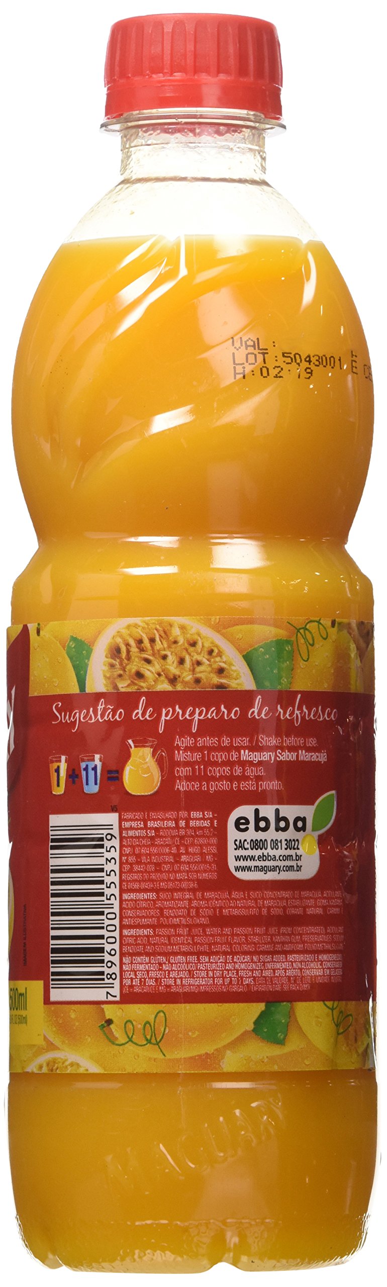 Maguary Passion Fruit Juice Concentrate - 16.9 FL.Oz | Suco Concentrado de Maracuj   Maguary - 500ml - (PACK OF 02)