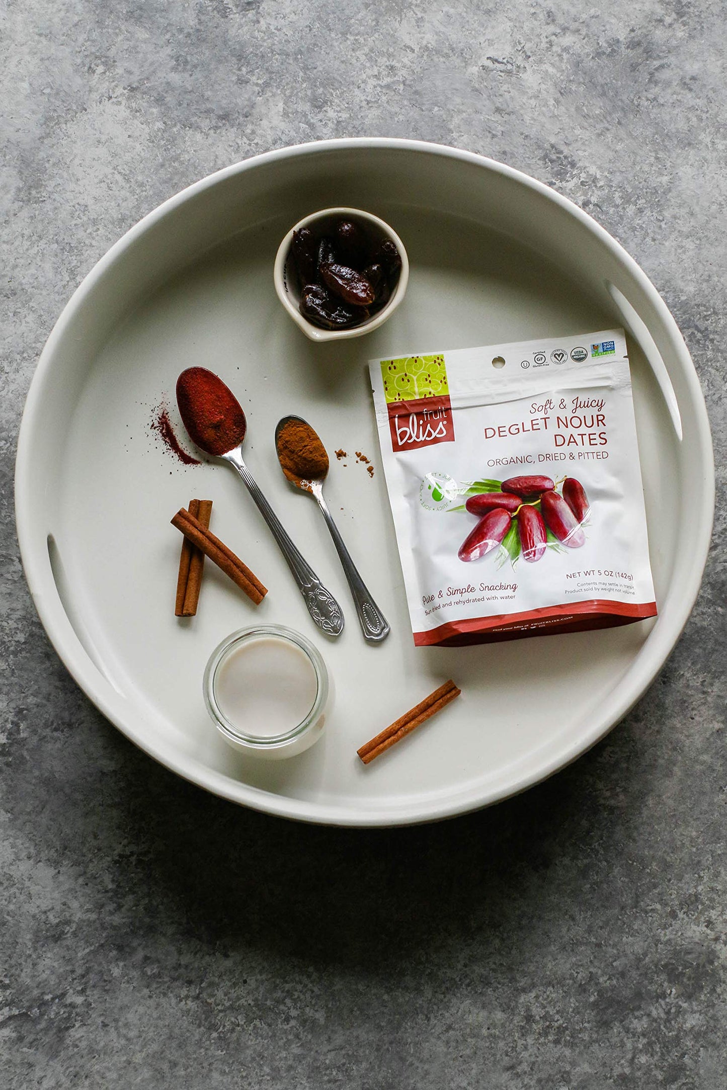 Fruit Bliss Organic Fruit Bliss Deglet Nour Pitted Dates - Soft & Juicy Organic, Dried & Pitted Deglet Nour Dates - Organic Frui