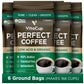 VitaCup Low Acid Dark Roast Coffee, USDA Organic, 11oz (Pack of 6)