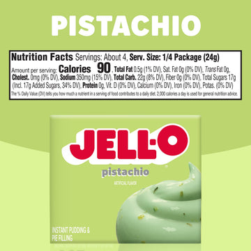 Jello Pistachio Pudding Mix 3.4oz Box