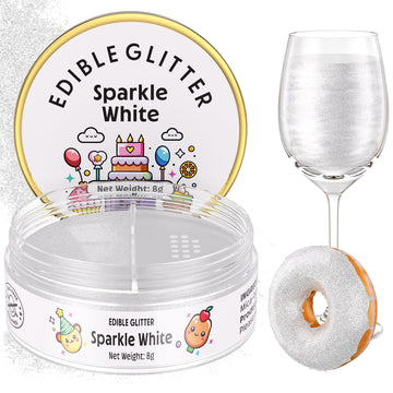 Nomeca Edible Glitter for Drinks Cakes, 8 grams Food Grade Luster Dust Sprinkles Glitter for Cake Decorations, DIY Cocktails, Be