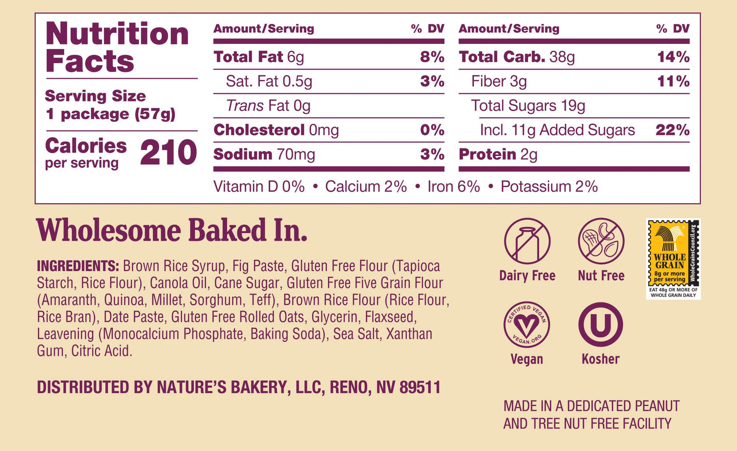 Natures Bakery Gluten Free Fig Bars, Original Fig, Real Fruit, Vegan, Non-GMO, Snack bar, 7 boxes with 12 twin packs (84 twin pa