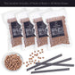 Premium Boba Pearls Tapioca Pearls For Bubble Tea Boba Balls For Drinks By Locca - (4 Bags - 56Oz With 40 Straws)