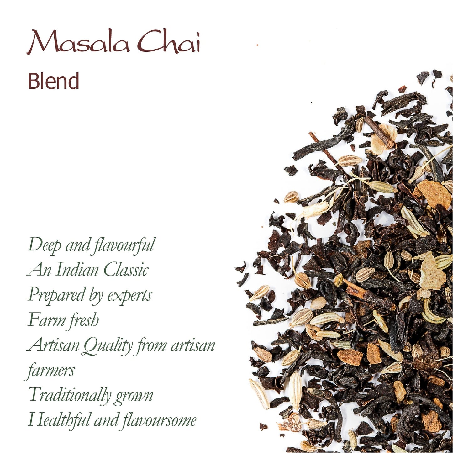 Masala Chai Organic Black Tea - Indian Black Tea Blended With Spices - Loose Leaf Englisch Style Breakfast Tea Chai Tea Loose Le
