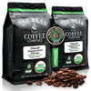 The Bean Organic Coffee Company Water Processed DECAF Peppermint Mocha, Medium Roast, Whole Bean Coffee, 16-Ounce Bags (Pack of 