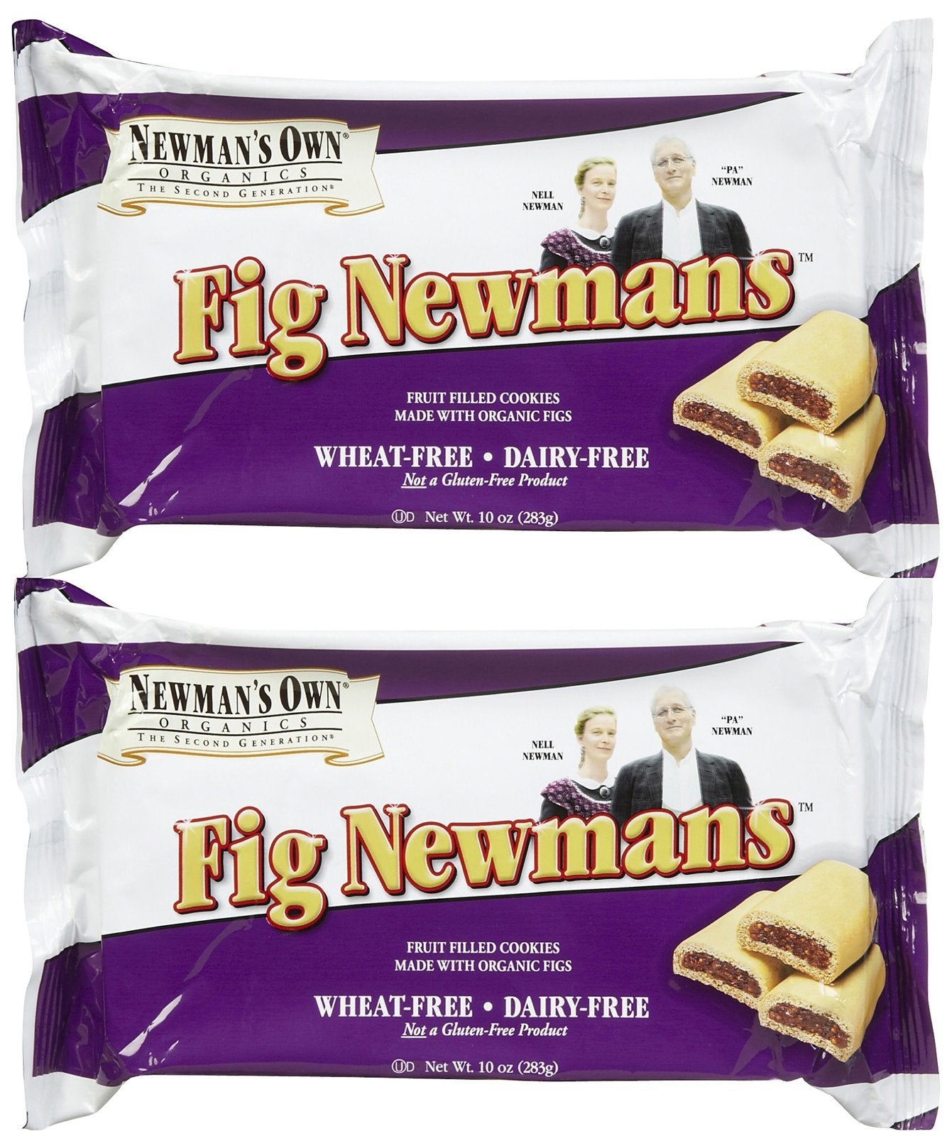 Newmans Own Organic Wheat Free Fig Cookie Bar, 10 oz (Pack of 2)