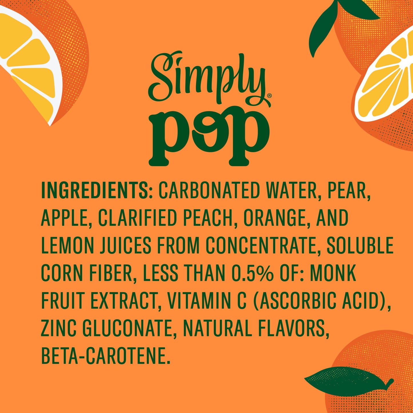 Simply POP Prebiotic Soda Citrus Punch Cans  12 fl oz  12 Pack