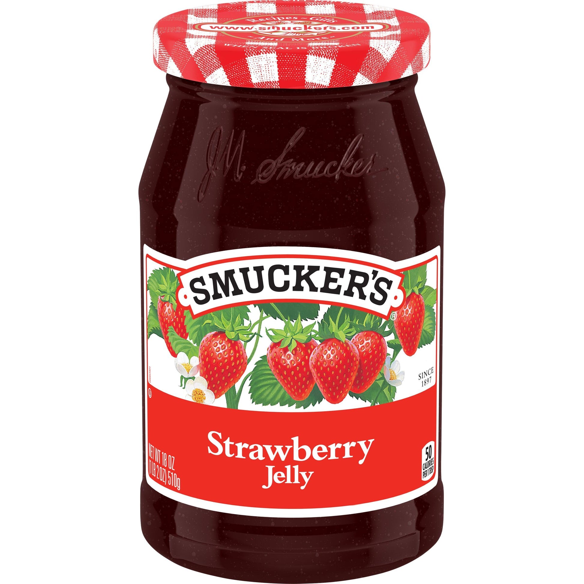 Smuckers Strawberry Jelly, 18 Ounce (Pack of 6), Red, Model 051500006962