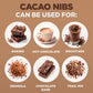 NaturaleBio Organic Raw Cacao Nibs 1 lb. Natural and Pure. Made in Tropical Regions from The Theobroma Cacao Plant. Source of Ma