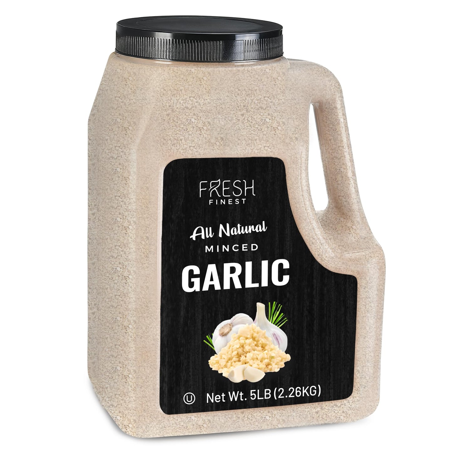 Fresh Finest Minced Garlic - Bulk 5 Lb - Dried Garlic Flakes, Ready-To-Use Seasonings For Cooking - Kosher Certified Dehydrated