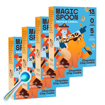 Magic Spoon Cereal, Variety 6-Pack of Cereal + Spoon - Keto & Low Carb Lifestyles, Gluten & Grain Free, High Protein, 0g Sugar