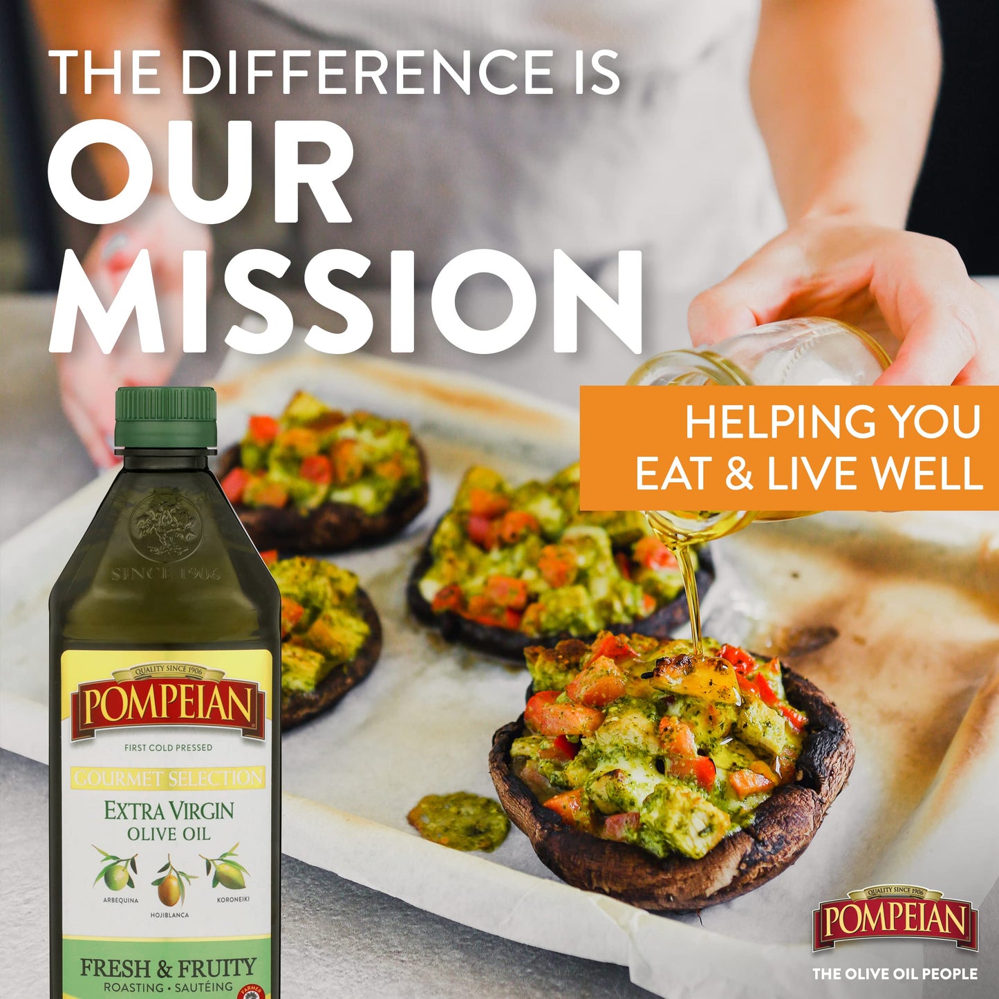 Pompeian Gourmet S  Extra Virgin Olive Oil, First Cold Pressed, 24 Fl Oz