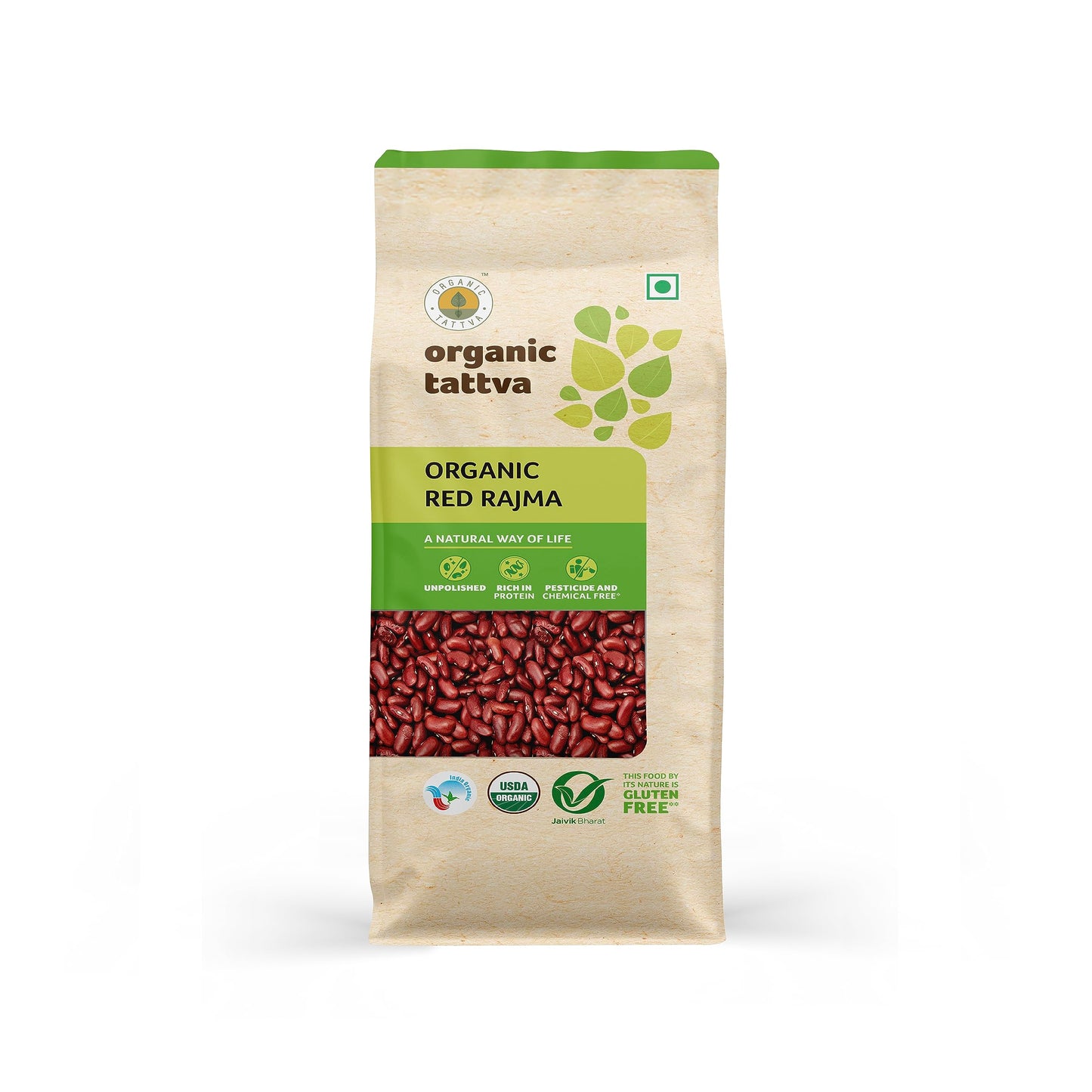 Organic Tattva, Organic Red Rajma (Red Kidney Beans) 500 Gram | Gluten Free And Unpolished