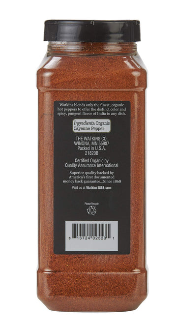 Watkins Gourmet Spice Organic Cayenne Pepper 16.5 oz Bulk Food Service Size