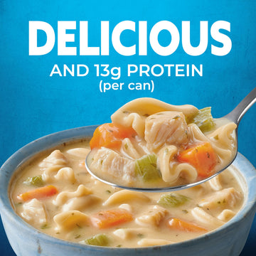 Progresso Creamy Chicken and Homestyle Noodles Soup, Rich and Hearty Canned Soup, 18.5 oz (Pack of 12)