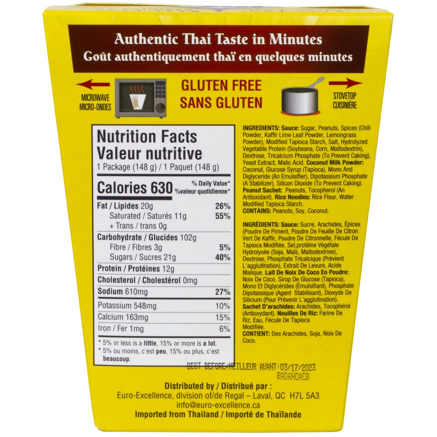 Taste Of Thai Peanut Noodles Quick Meal 5.25 oz