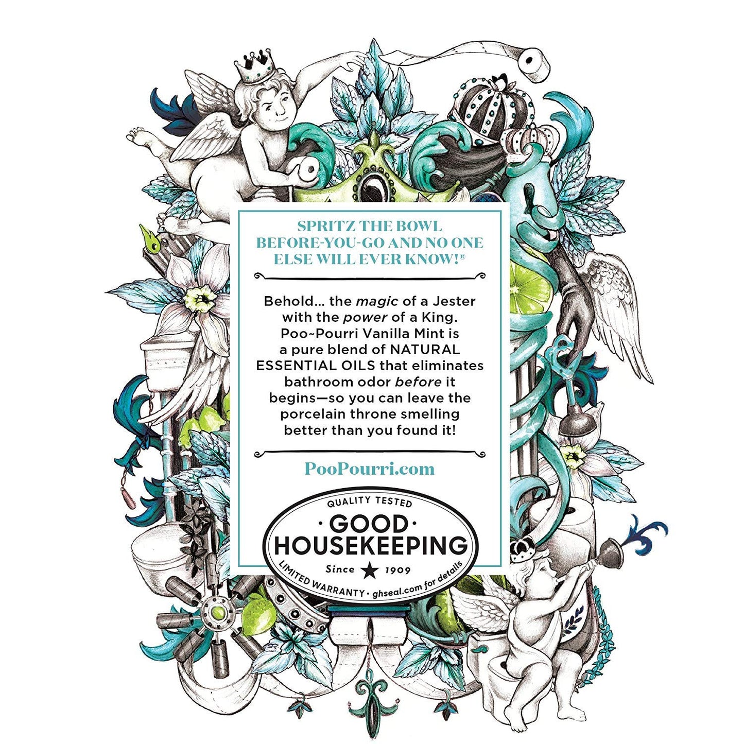 Poo-Pourri Vanilla Mint 4 Ounce - 5 Pack