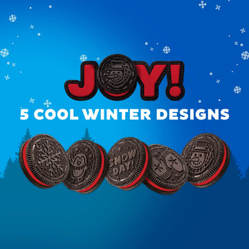 Oreo Red Creme Chocolate Sandwich Cookies, Limited Edition Holiday, 1.25 lb