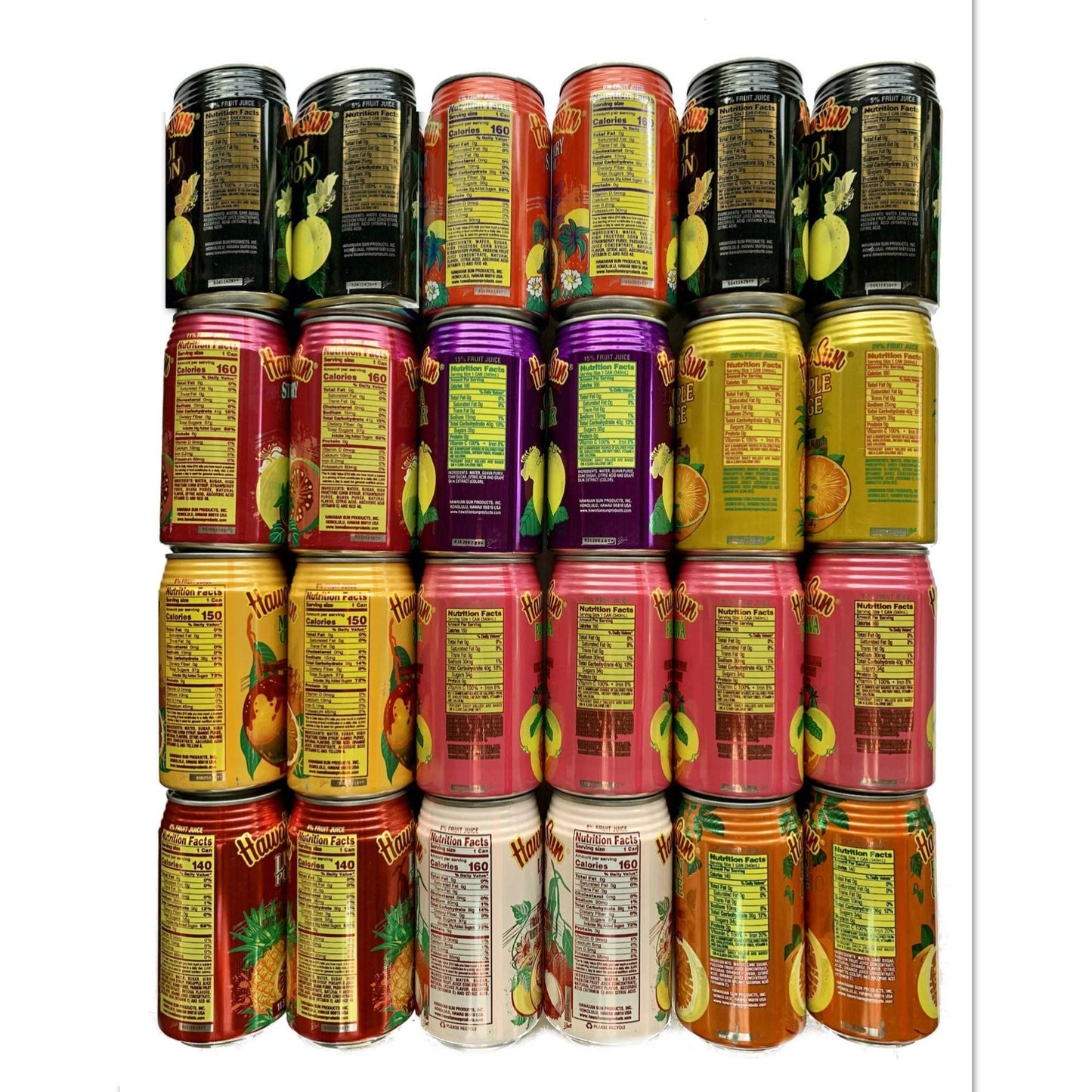 Hawaiian Sun Tropical Juice Drink Bundle, Assorted Flavors, 24 Cans, 11.5 Fl Oz Each