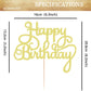 EONNCNT Happy Birthday Cake Topper - Gold Glitter Paper Decoration, Model MOUCCT-HB
