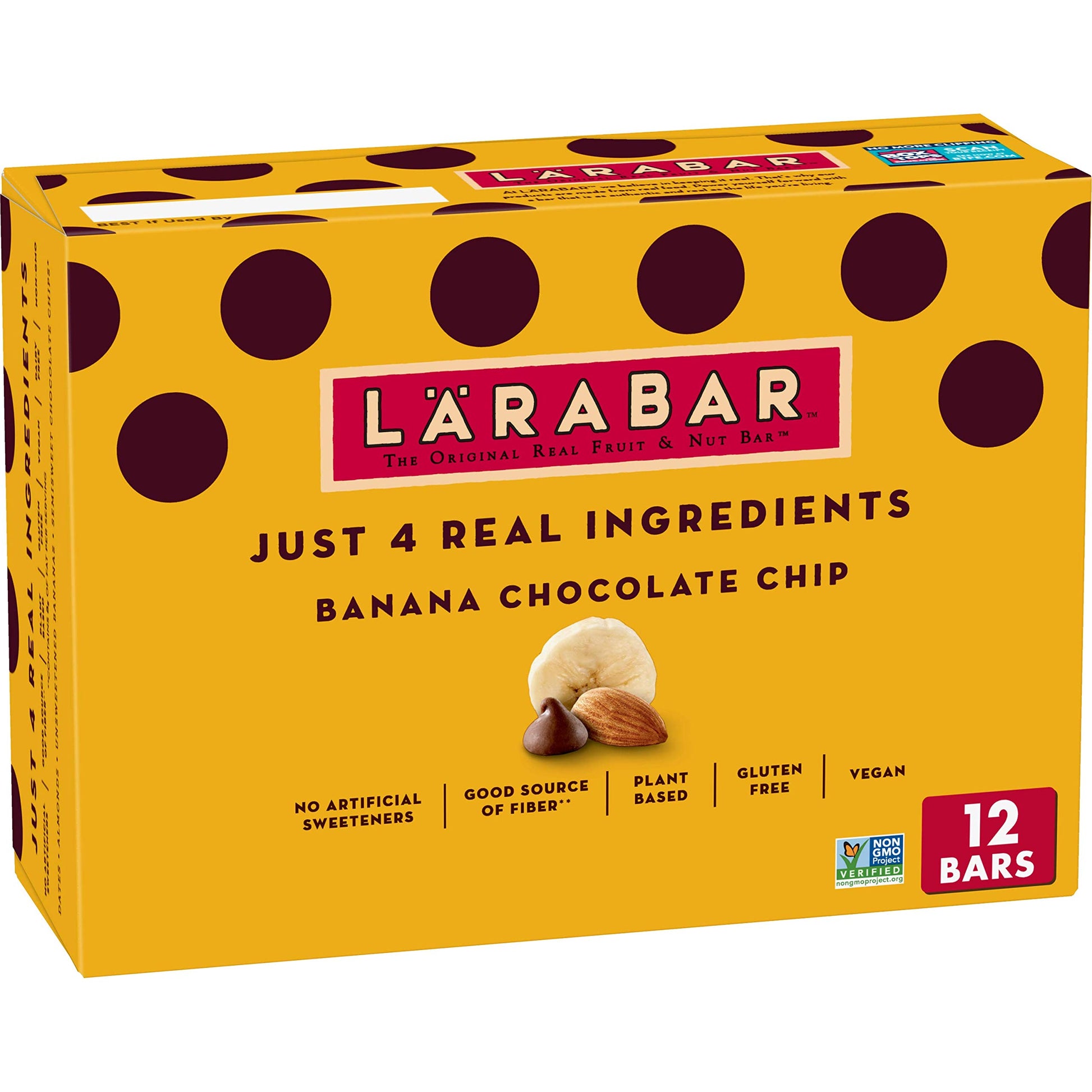 Larabar Banana Chocolate Chip, Gluten Free Vegan Fruit & Nut Bars, 12 Ct