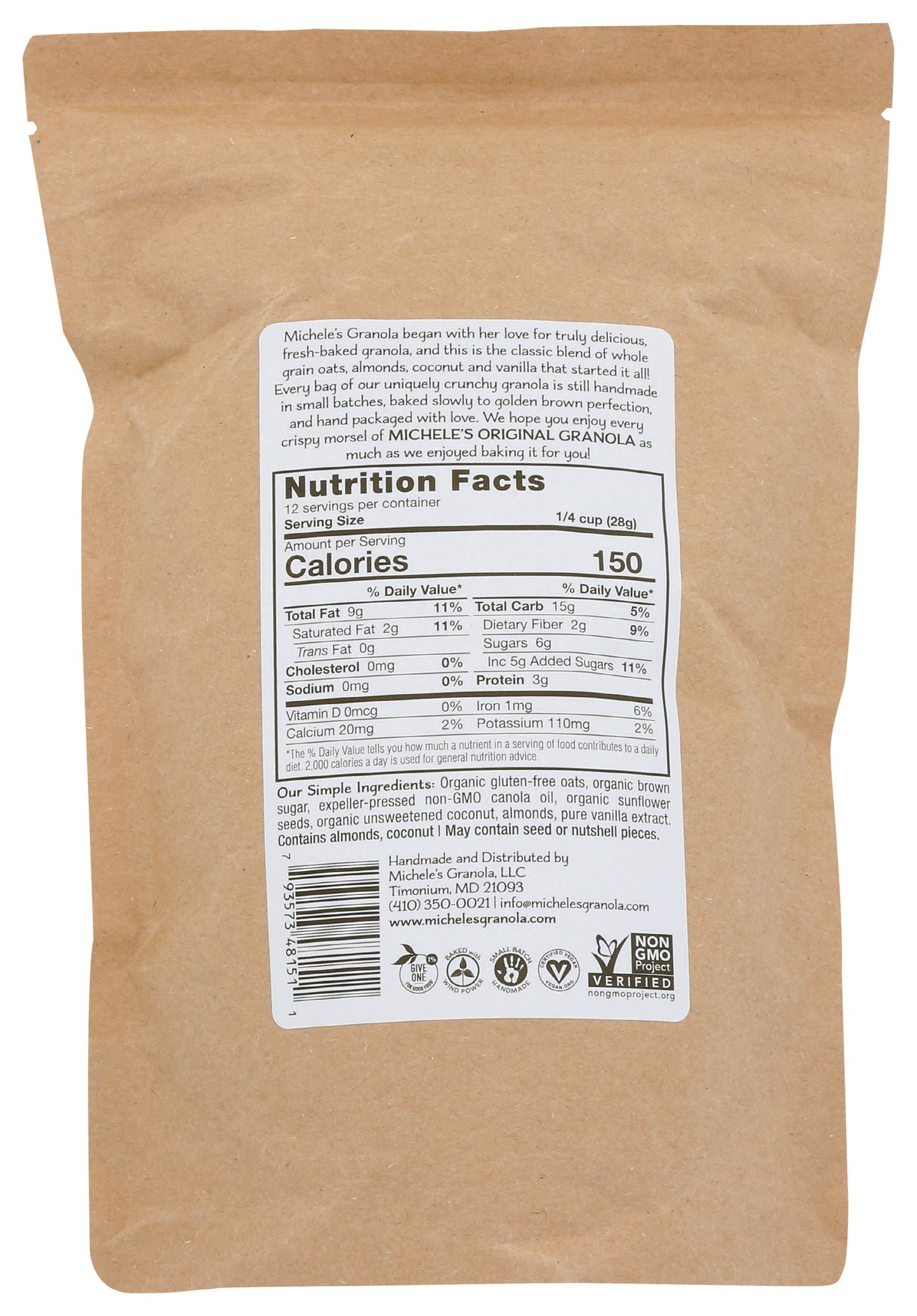 Michele'S Granola, Original Granola, 12 Oz