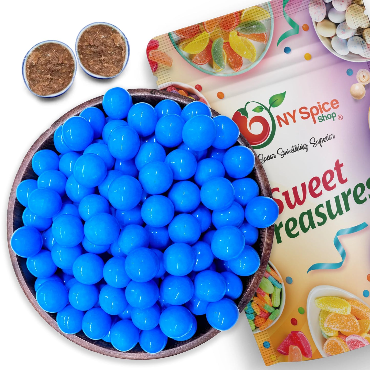 NY Spice Shop Royal Blue Sixlets Candy - 1 Pound Chocolate Balls for Party Décor and Gifts