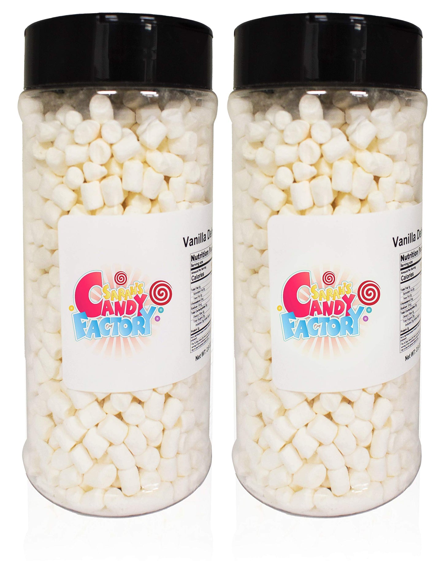 Sarah'S Candy Factory Variety Dehydrated Marshmallow Bits, Vanilla Marshmallows In Jar, Assorted Marshmallows In Jar Vanilla-Van