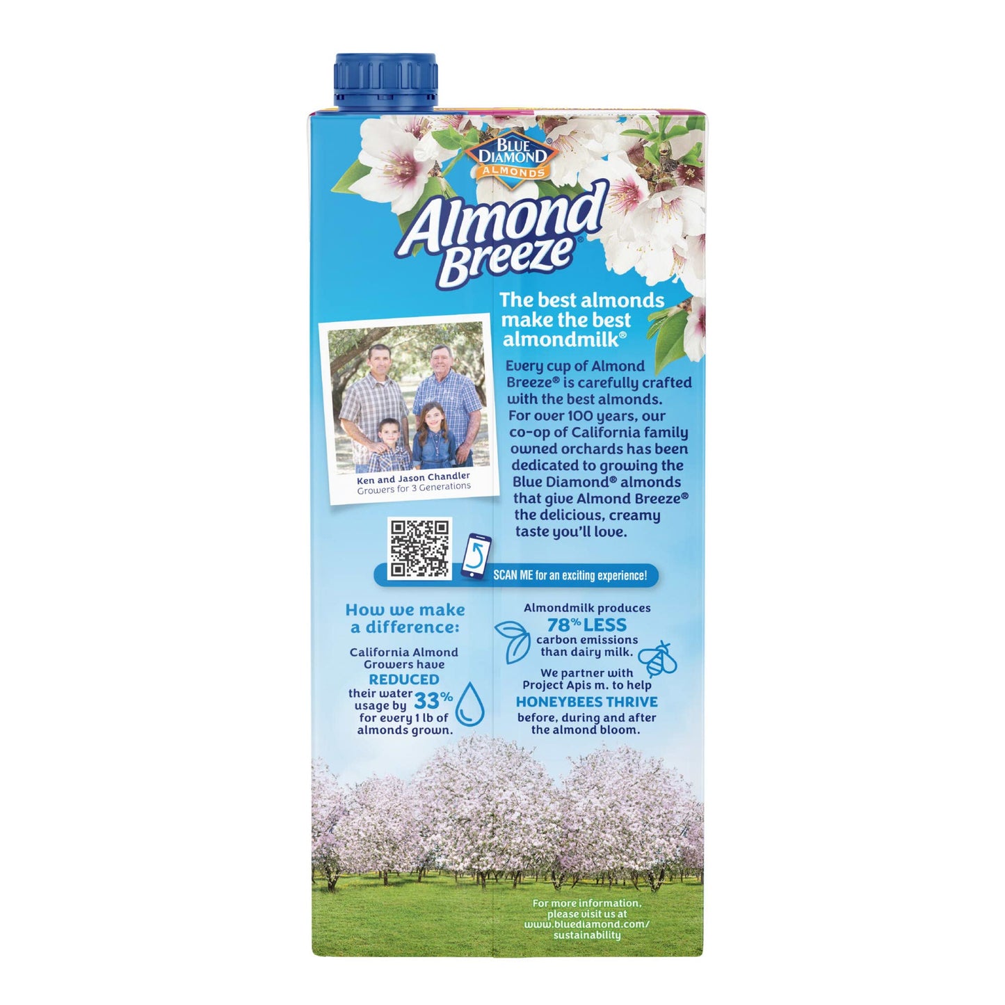 Blue Diamond Original Almond Breeze Unsweetened ( 12X32 Oz)