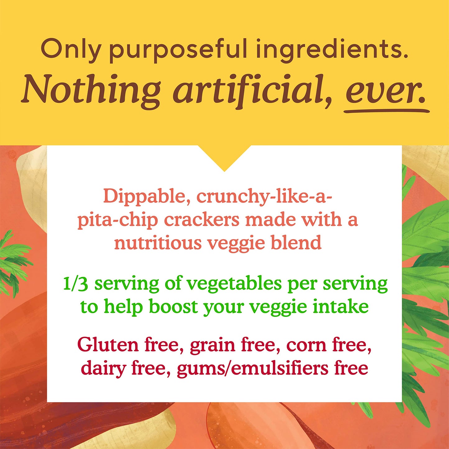 Simple Mills Veggie Pita  Ers, Mediterranean Herb - Gluten Free, Vegan, Healthy Snacks, Paleo Friendly, 4.25 Ounce (Pack Of 3)