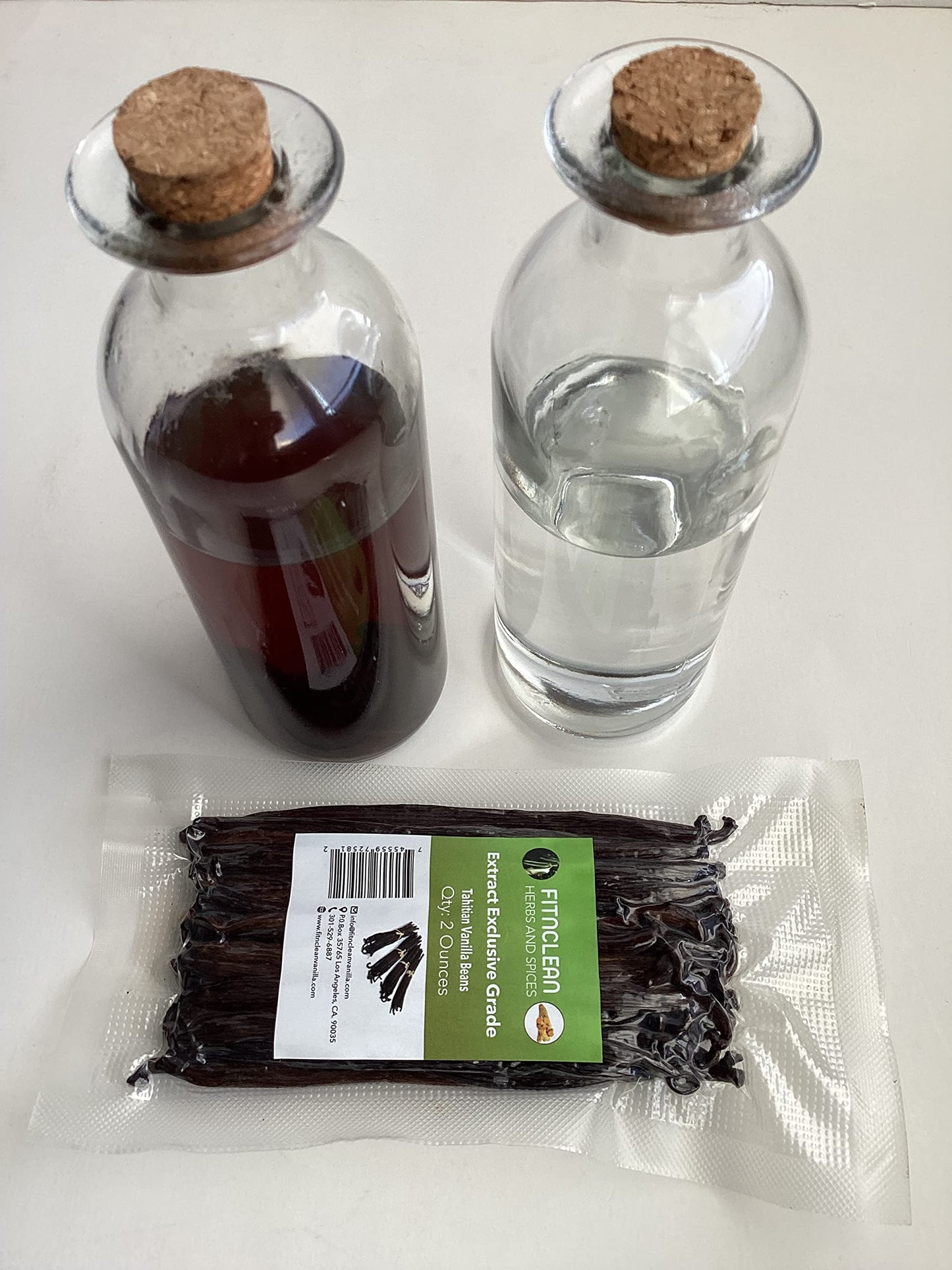 2Oz. Tahitian Vanilla Beans Grade B Extract Exclusive (1/8 Lb) Bulk|4''-5'' Whole Natural Raw Non-Gmo Pods By Fitnclean Vanilla